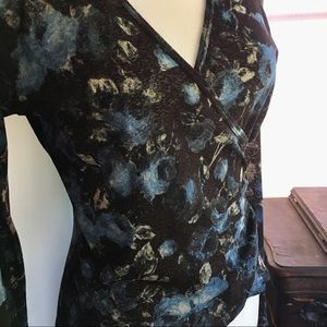 Karen Kane Floral Wrap Top